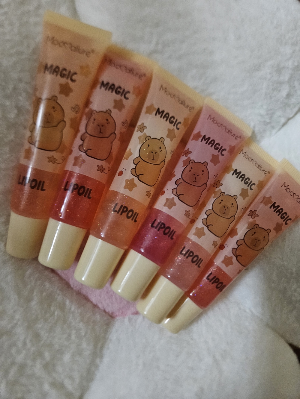 Magic Kids Lip Oil Collection — Pink & Orange Tubes